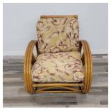Vintage Mid-century bamboo lounge chair with