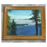 Signed, framed oil painting on canvas framed