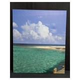 Print on canvas - ocean scene from pier, 30" x 25"