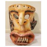 Hand-made, composite, folk-art face mask