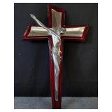 Wood & aluminum crucifix