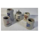 Group of beer steins  box lot 7" x 5" , 5" x 4"