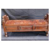 Antique Moroccan mahogany hall / bedroom bench /
