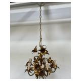 Vintage metal floral chandelier 15"x 15"