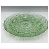 Vintage Tiara Chantilly green glass egg platter