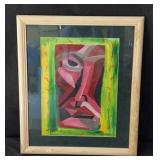 Signed and dated abstract painting