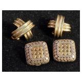 Jewelry: 2 pairs of sterling silver earrings