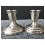 Sterling silver weighted candle holders
