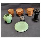 Group of vintage glass & pottery / small chips