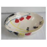 Handpainted ceramic bowl 5" x 13"