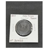 1837 Hard Times Token