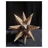 Metal & glass star hanging lamp