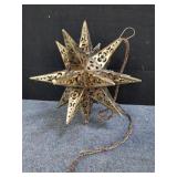 Metal and glass beed star hanging lamp