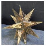 Metal and glass beed star hanging lamp