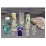 Antique & vintage bottles / jar / lights / tins /