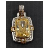 Jr. Two 18kt gold & sterling silver pendant