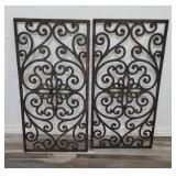 Pair of iron panels 36" x 17.5"