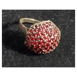 Group of sterling silver jewelry: bracelet,