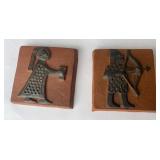 Vintage danish Thyssen Keramik handmade wall tiles