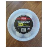 Bucket of 24 Rawlings Baseballs. New. On floor