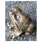 Sterling silver frog figurine unmarked