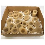 Box of 20 oval pillar candles