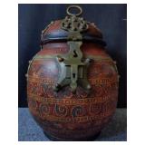 Handcrafted Moroccan style wood and brass temple