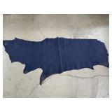 Blue leather piece