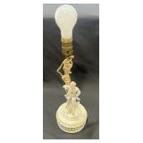 Vintage porcelain and metal lamp