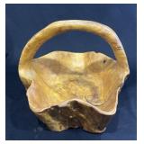 Burl wood basket