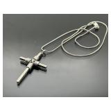 Italian sterling silver necklace with scratch