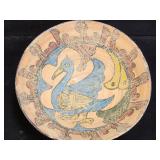 14-16th c. style Islamic 9 1/2"d x 3"h handmade