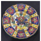 Signed Ceramic hand painted wall hanging plate