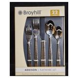 Broyhill Addison 22 piece flatware set stainless