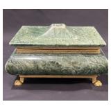 Green stone jewelry box