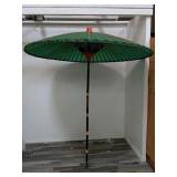 Vintage Asian style wood & paper patio table