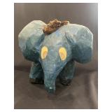Vintage paper-mché hand painted elephant