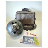 Vintage Brunswick 14lb "Laser" bowling ball with
