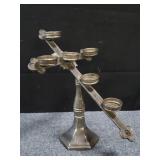 Vintage aluminum cross candle holder