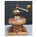 Vintage wood & brass pepper grinder as is box lot