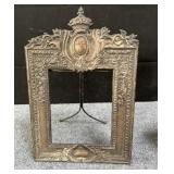Antique French silver on copper picture frame