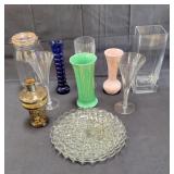 Group of vintage vases with Fiesta ware & Mc coy