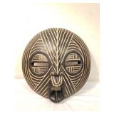 Carved wooden tribal face mask