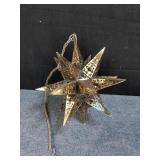 Metal and glass beed star hanging lamp