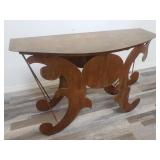 Signed metal console table