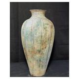 Ceramic planter, 27" h. x 13" diam.