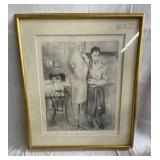 Signed Raphael Sawyer lithograph artist proof