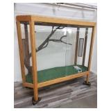 Animal cage with Plexiglass and glass windows