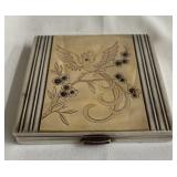 Sterling silver gold ruby compact signed Boucheron