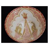 14-16th c. style Islamic bowl 9"d x 4"h hi gloss